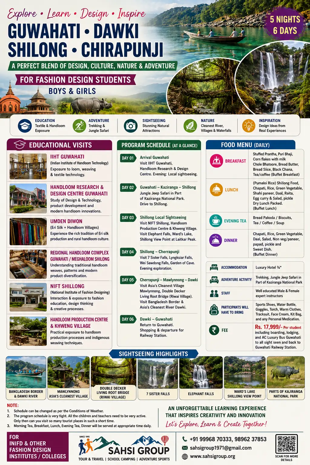Guwahati, Dawki, Shilong, Chirapunji